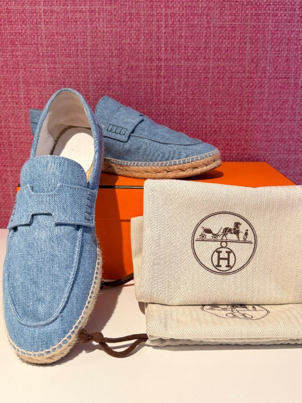 Hermès Trip Denim Espadrilles EU 41 Retail $950